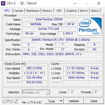 screenshot of CPU-Z validation for Dump [7sncid] - Submitted by  YODA  - 2016-09-08 20:55:39