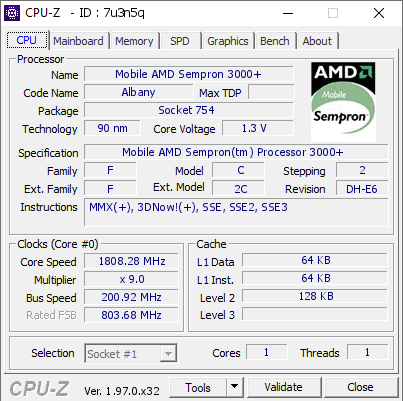 screenshot of CPU-Z validation for Dump [7u3n5q] - Submitted by  arnoldwaswaiga@gmail.com  - 2021-09-15 13:09:36