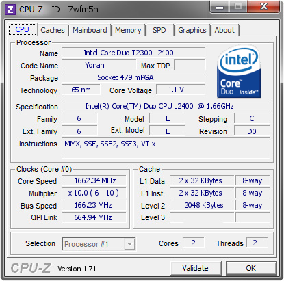 screenshot of CPU-Z validation for Dump [7wfm5h] - Submitted by  CHINA-A7BC35C24  - 2014-11-18 11:11:28