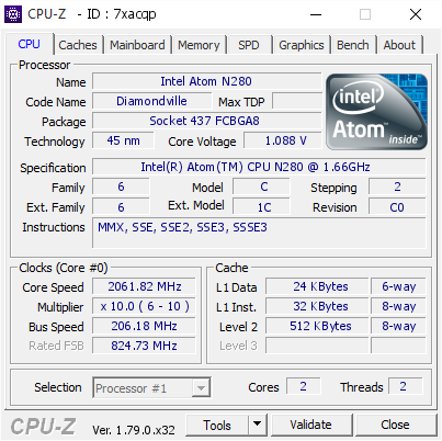 screenshot of CPU-Z validation for Dump [7xacqp] - Submitted by  ВИКТОРЧО-PC  - 2017-04-23 23:30:35