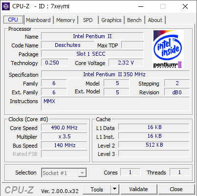 screenshot of CPU-Z validation for Dump [7xeymi] - Submitted by  Pttn  - 2022-03-31 01:03:27