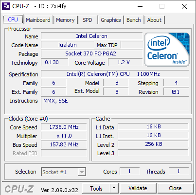 screenshot of CPU-Z validation for Dump [7xi4fy] - Submitted by  A6M_Reisen  - 2024-07-12 10:43:18