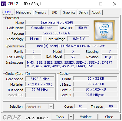 screenshot of CPU-Z validation for Dump [83pgli] - Submitted by  SRVCONTABIL  - 2026-06-08 15:09:19