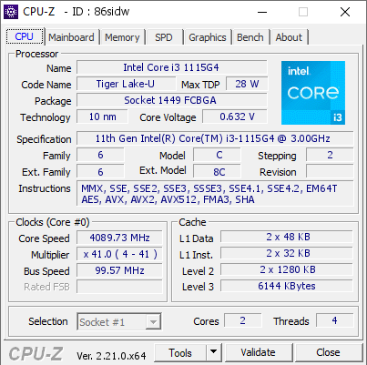 screenshot of CPU-Z validation for Dump [86sidw] - Submitted by  ASHLEY  - 2026-08-25 01:42:34