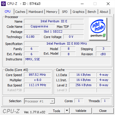 screenshot of CPU-Z validation for Dump [87nta3] - Submitted by  liqmet  - 2016-11-21 21:13:04