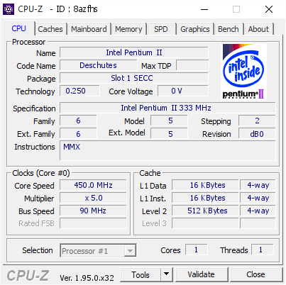 screenshot of CPU-Z validation for Dump [8azfhs] - Submitted by  ottoBenner  - 2021-02-25 23:43:11