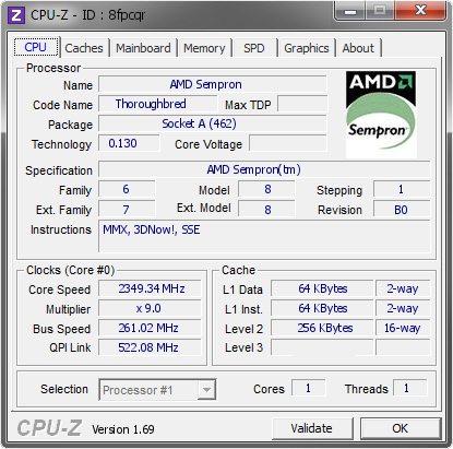 screenshot of CPU-Z validation for Dump [8fpcqr] - Submitted by  Strunkenbold  - 2014-07-05 14:07:34