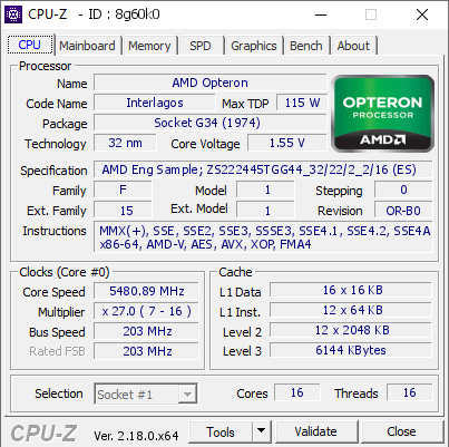 screenshot of CPU-Z validation for Dump [8g60k0] - Submitted by  Nicolas_Gamer5476  - 2026-03-09 07:07:22