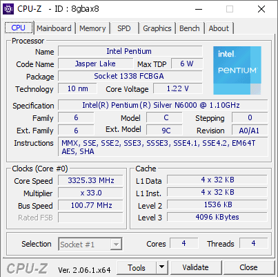 screenshot of CPU-Z validation for Dump [8gbax8] - Submitted by  Tom  - 2023-08-14 00:08:37