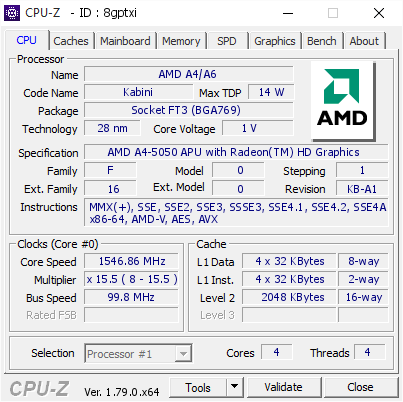 screenshot of CPU-Z validation for Dump [8gptxi] - Submitted by  Anonymous  - 2017-08-08 20:47:20