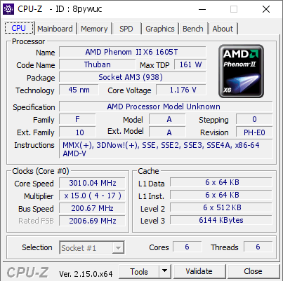 screenshot of CPU-Z validation for Dump [8pywuc] - Submitted by  DESKTOP-GL7ADF4  - 2025-06-14 08:05:48