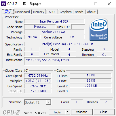 screenshot of CPU-Z validation for Dump [8qeypy] - Submitted by  TAGG  - 2026-03-09 21:30:30