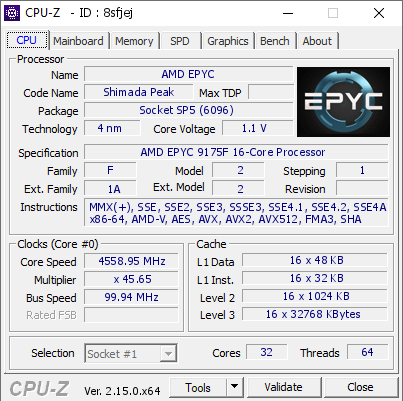 screenshot of CPU-Z validation for Dump [8sfjej] - Submitted by  ASUS  - 2025-10-17 08:36:19
