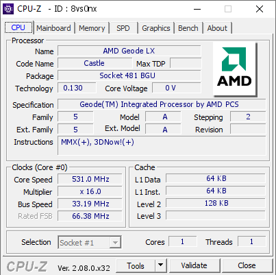 screenshot of CPU-Z validation for Dump [8vs0nx] - Submitted by  moi_kot_lybit_moloko  - 2024-05-28 20:48:05