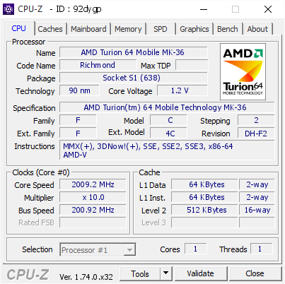 screenshot of CPU-Z validation for Dump [92dygp] - Submitted by  VLADIM-B4A5C866  - 2015-10-30 18:28:32