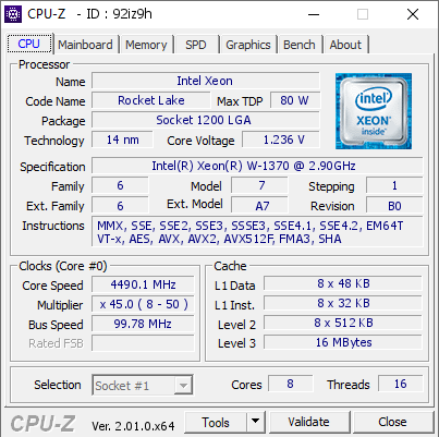 screenshot of CPU-Z validation for Dump [92iz9h] - Submitted by  DESKTOP-U638J5R  - 2022-05-21 07:40:59