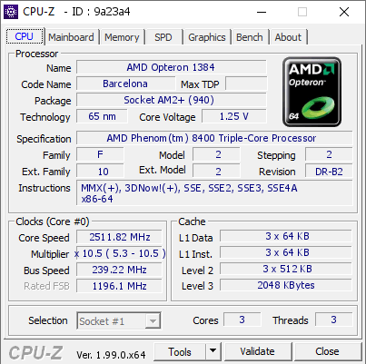 screenshot of CPU-Z validation for Dump [9a23a4] - Submitted by  SWARM-SERVER  - 2022-04-02 22:49:04