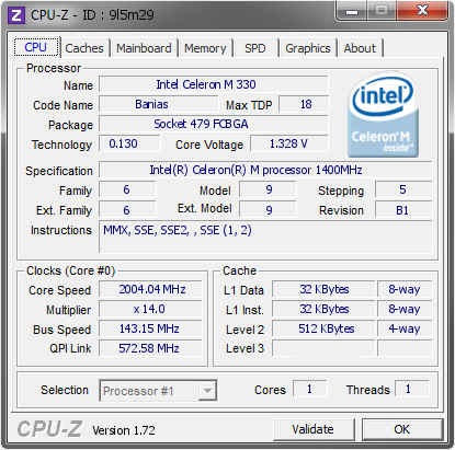 screenshot of CPU-Z validation for Dump [9l5m29] - Submitted by  Woomack  - 2015-06-17 15:06:47