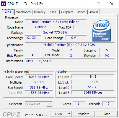 screenshot of CPU-Z validation for Dump [9mcb5y] - Submitted by  TAGG & TaPaKaH  - 2026-05-24 22:22:02