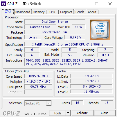 screenshot of CPU-Z validation for Dump [9v6xxk] - Submitted by  DESKTOP-K12BAFR  - 2025-05-23 08:39:31