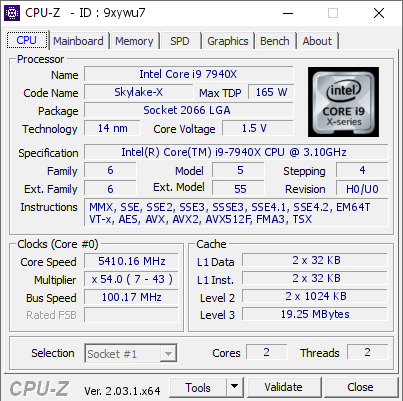 screenshot of CPU-Z validation for Dump [9xywu7] - Submitted by  Xevipiu  - 2022-12-22 16:00:21