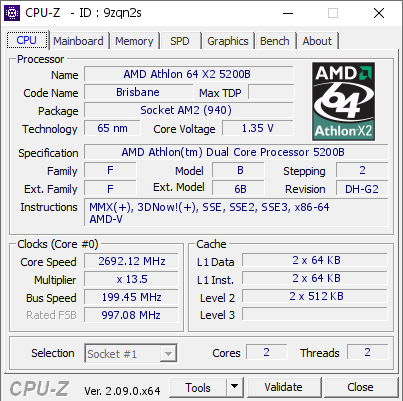 screenshot of CPU-Z validation for Dump [9zqn2s] - Submitted by  DESKTOP-00GG1BD  - 2024-06-10 16:43:41
