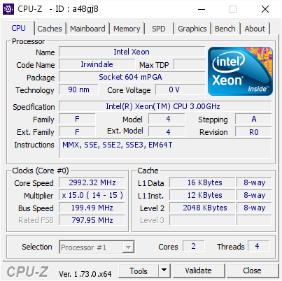 screenshot of CPU-Z validation for Dump [a48gj8] - Submitted by  ÌÈÕÀÈË-ÏÊ  - 2015-10-14 18:55:49