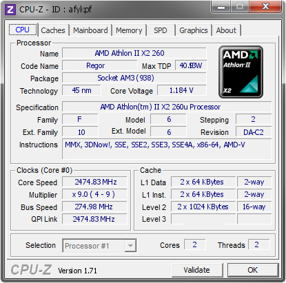 screenshot of CPU-Z validation for Dump [afykpf] - Submitted by  N7-PC  - 2015-01-07 14:01:04