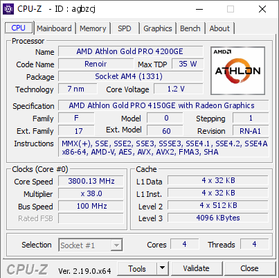 screenshot of CPU-Z validation for Dump [agbzcj] - Submitted by  DESKTOP-JO5TKJB  - 2026-03-24 12:12:07