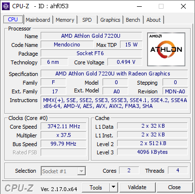 screenshot of CPU-Z validation for Dump [ahf053] - Submitted by  DESKTOP-QJL3NH8  - 2025-11-18 13:14:48