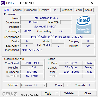 screenshot of CPU-Z validation for Dump [b1q05u] - Submitted by  TERRYTWO  - 2016-11-16 07:51:13