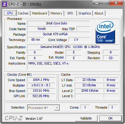 screenshot of CPU-Z validation for Dump [b9s3pj] - Submitted by  ITFRIEND  - 2014-05-14 21:05:53