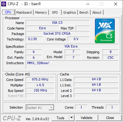 screenshot of CPU-Z validation for Dump [baxrll] - Submitted by  GTm  - 2024-08-13 21:00:21