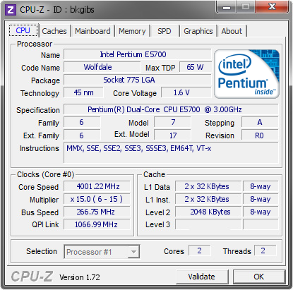 screenshot of CPU-Z validation for Dump [bkgibs] - Submitted by  Lookmee\'s  - 2015-05-10 15:05:09