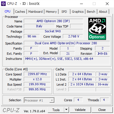 screenshot of CPU-Z validation for Dump [bxxz0c] - Submitted by  Anonymous  - 2017-04-22 13:15:51