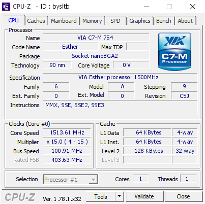 screenshot of CPU-Z validation for Dump [bysltb] - Submitted by  AERO-0C0A6B8655  - 2017-01-21 04:26:29