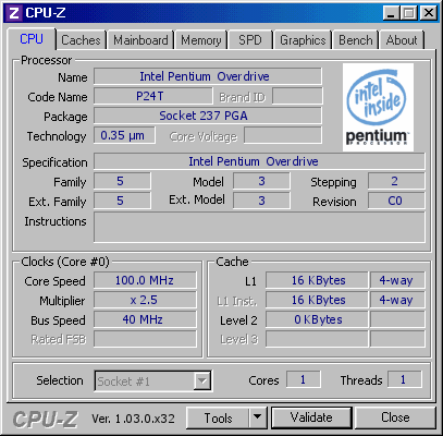 screenshot of CPU-Z validation for Dump [bzny53] - Submitted by  RI4-ODP  - 2023-04-14 13:48:05