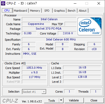 screenshot of CPU-Z validation for Dump [ca0xv7] - Submitted by    - 2024-09-15 13:20:13