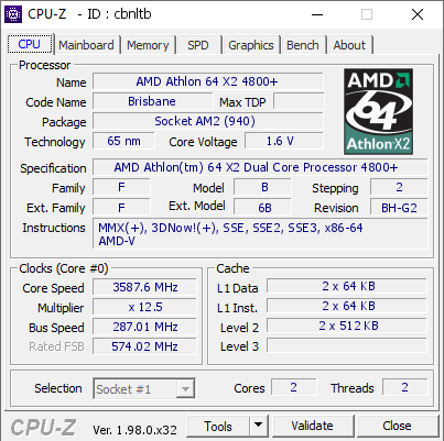 screenshot of CPU-Z validation for Dump [cbnltb] - Submitted by  Barbar0ssa  - 2022-12-13 19:16:36