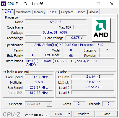 screenshot of CPU-Z validation for Dump [chmd66] - Submitted by  DESKTOP-JI3EHT6  - 2023-12-10 18:10:14