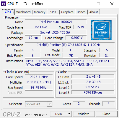 screenshot of CPU-Z validation for Dump [cmk5mc] - Submitted by  LAPTOP-FILLA2OQ  - 2022-01-17 21:18:27