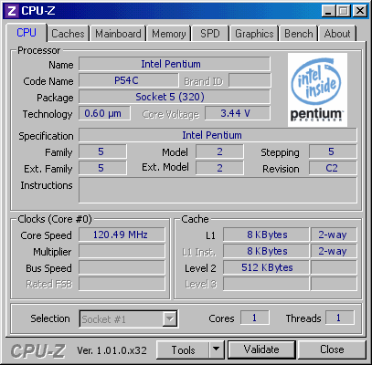 screenshot of CPU-Z validation for Dump [cnf1yd] - Submitted by  DaniëlOosterhuis  - 2020-05-13 20:17:29