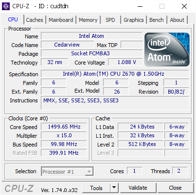 screenshot of CPU-Z validation for Dump [cudtdn] - Submitted by  ÀÍÄÐÅÉ  - 2016-02-12 17:52:41