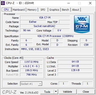 screenshot of CPU-Z validation for Dump [d1lm4t] - Submitted by    - 2026-04-10 21:06:00