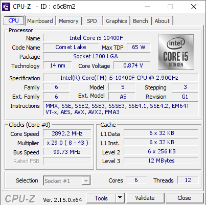 screenshot of CPU-Z validation for Dump [d6d8m2] - Submitted by  POGO_II  - 2025-05-24 21:09:22