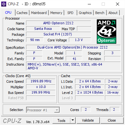 screenshot of CPU-Z validation for Dump [d8mz05] - Submitted by  SMALLBOY  - 2017-03-30 07:57:41