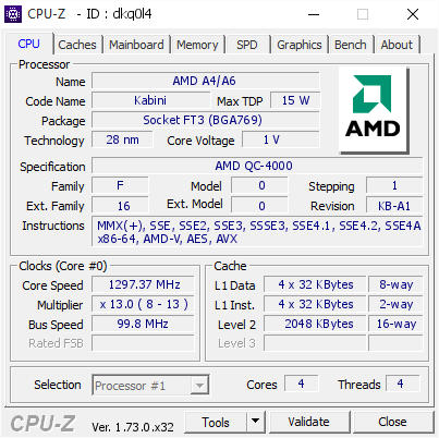 screenshot of CPU-Z validation for Dump [dkq0l4] - Submitted by  USER-20150924JN  - 2015-09-24 13:03:40