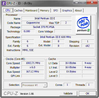 screenshot of CPU-Z validation for Dump [dkrblu] - Submitted by  ludek111  - 2013-10-05 01:10:19