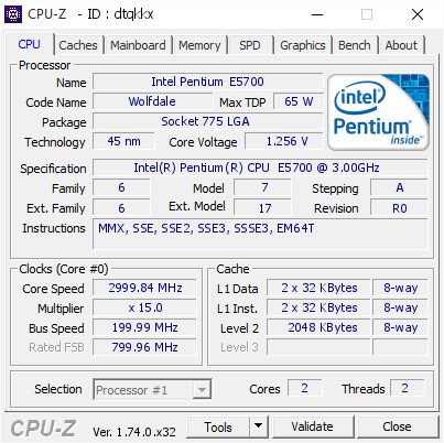 screenshot of CPU-Z validation for Dump [dtqkkx] - Submitted by  HINH  - 2015-12-31 17:53:01