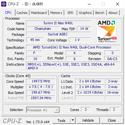 screenshot of CPU-Z validation for Dump [du9i8t] - Submitted by  MICROSERVER-PC  - 2015-09-29 15:30:04